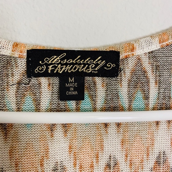 Absolutely Famous- Western Pattern BOHO Tank- M - Picture 7 of 9